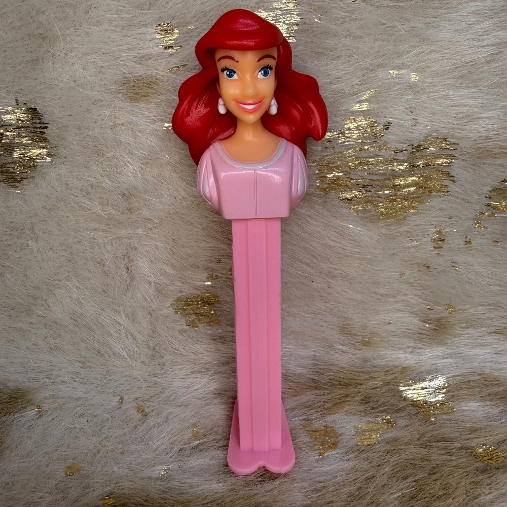 Disney Princess Ariel PEZ Dispenser Pink Base Red Hair Collectors Item Girl Gift